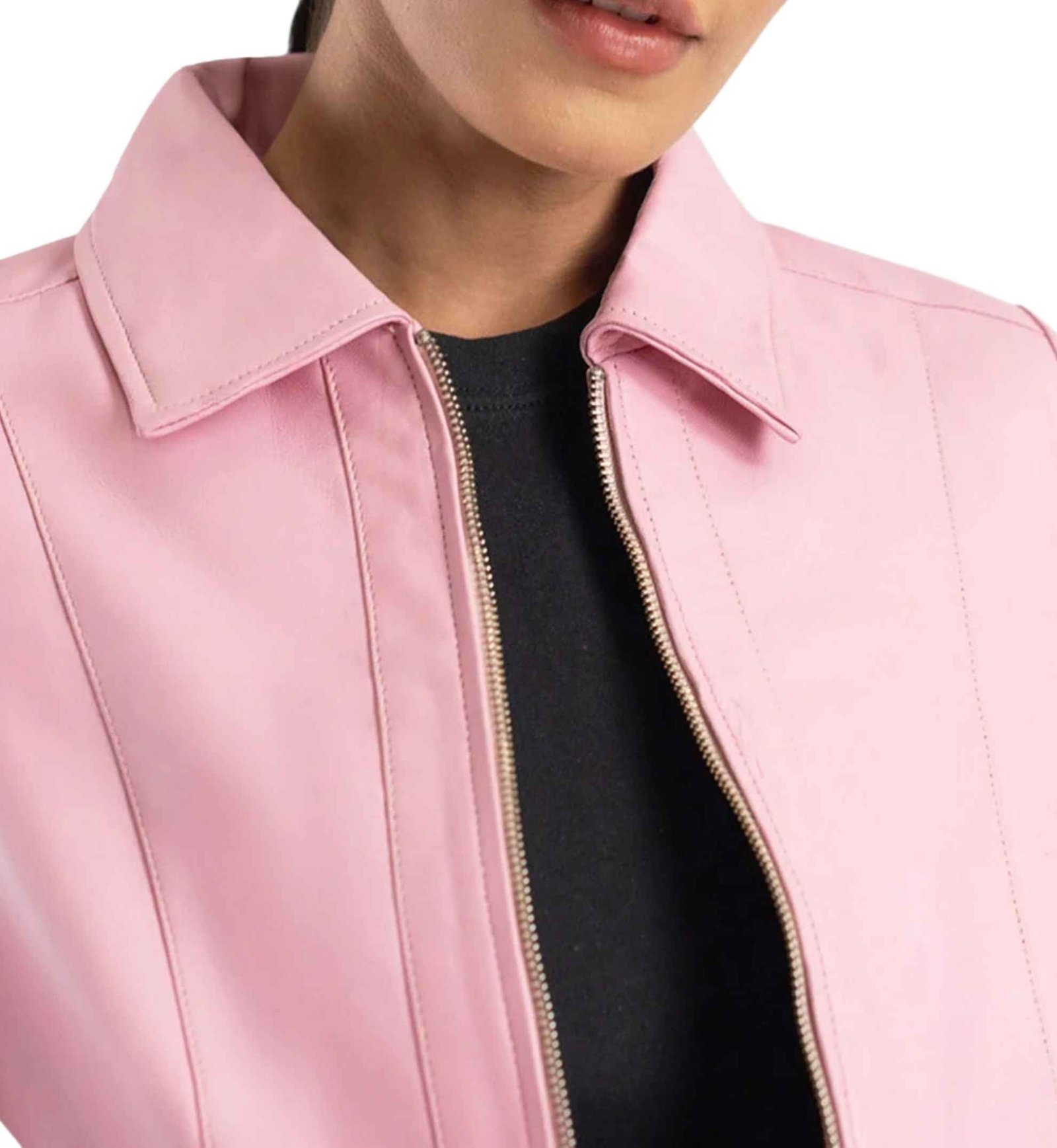 Blossom Pink Classic Collar Jacket - Image 3