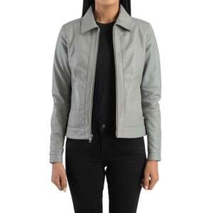 Ash Grey Classic Collar Jacket