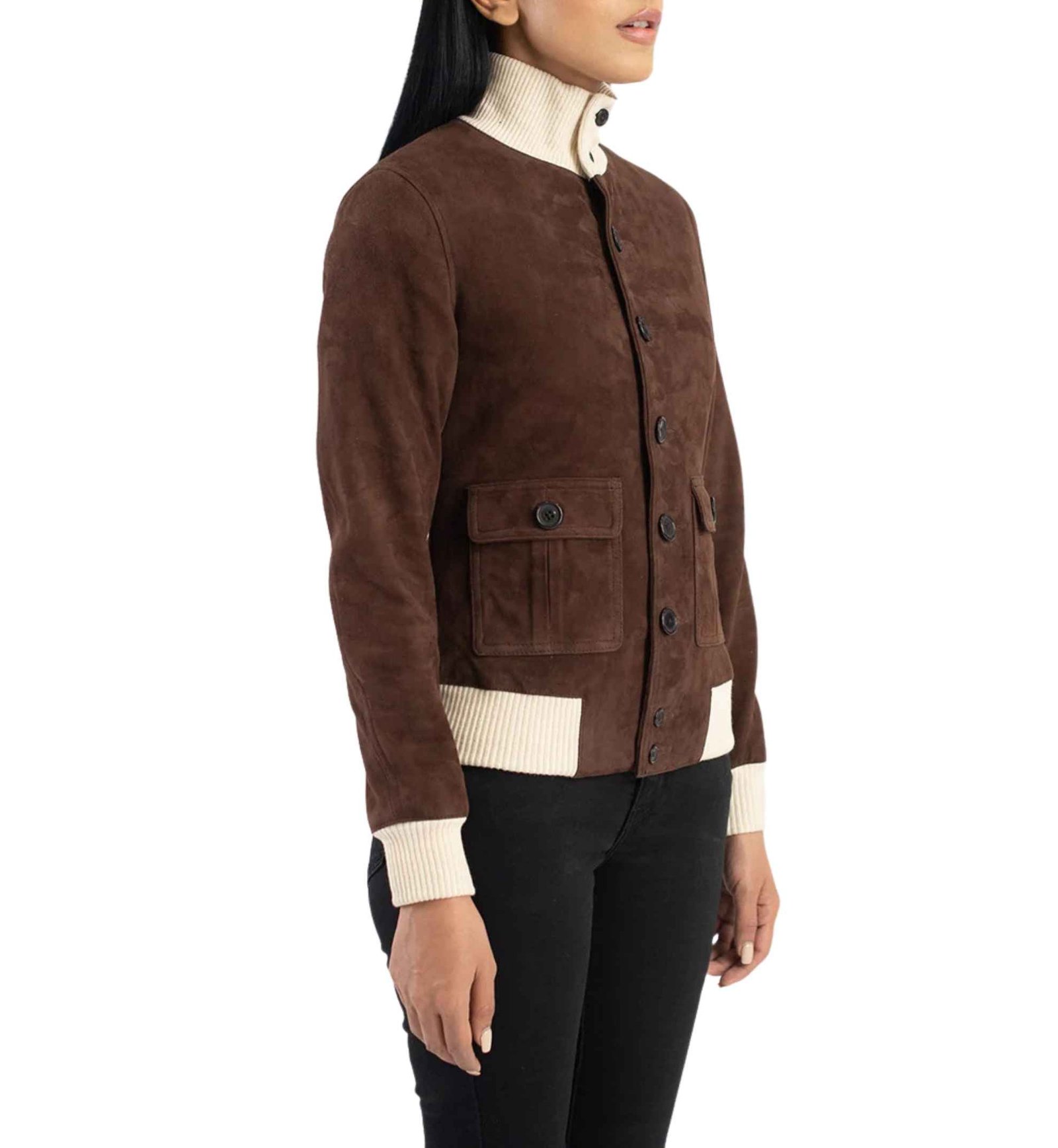 Willow Mocha Suede Bomber - Image 2