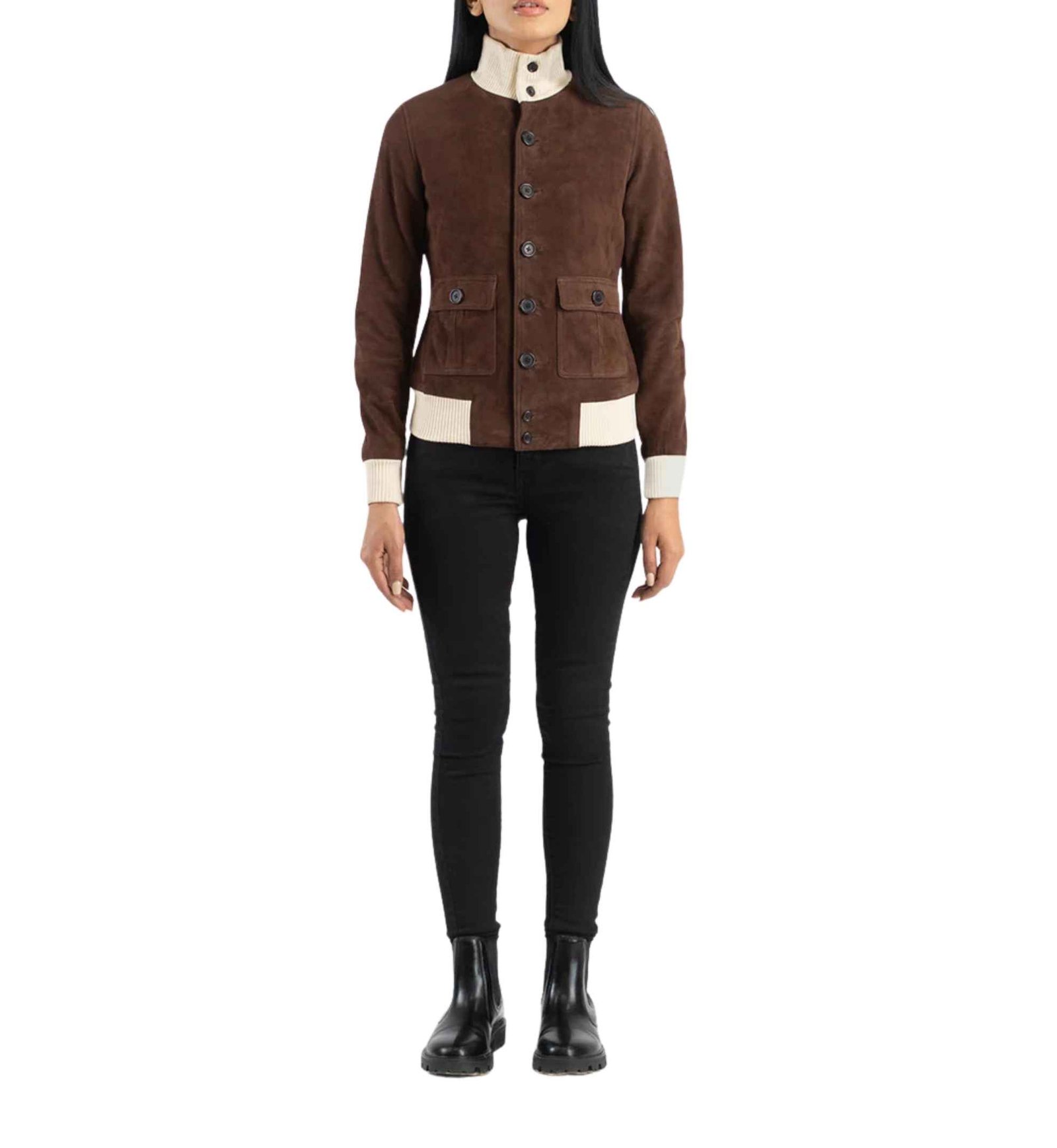 Willow Mocha Suede Bomber - Image 6