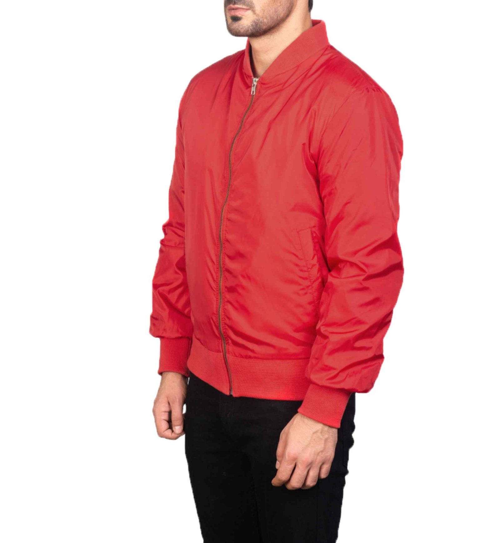 Cardinal Red Bomber Jacket - Image 2