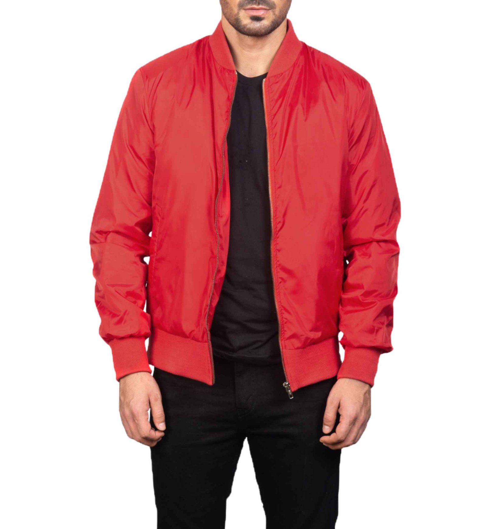 Cardinal Red Bomber Jacket - Image 6