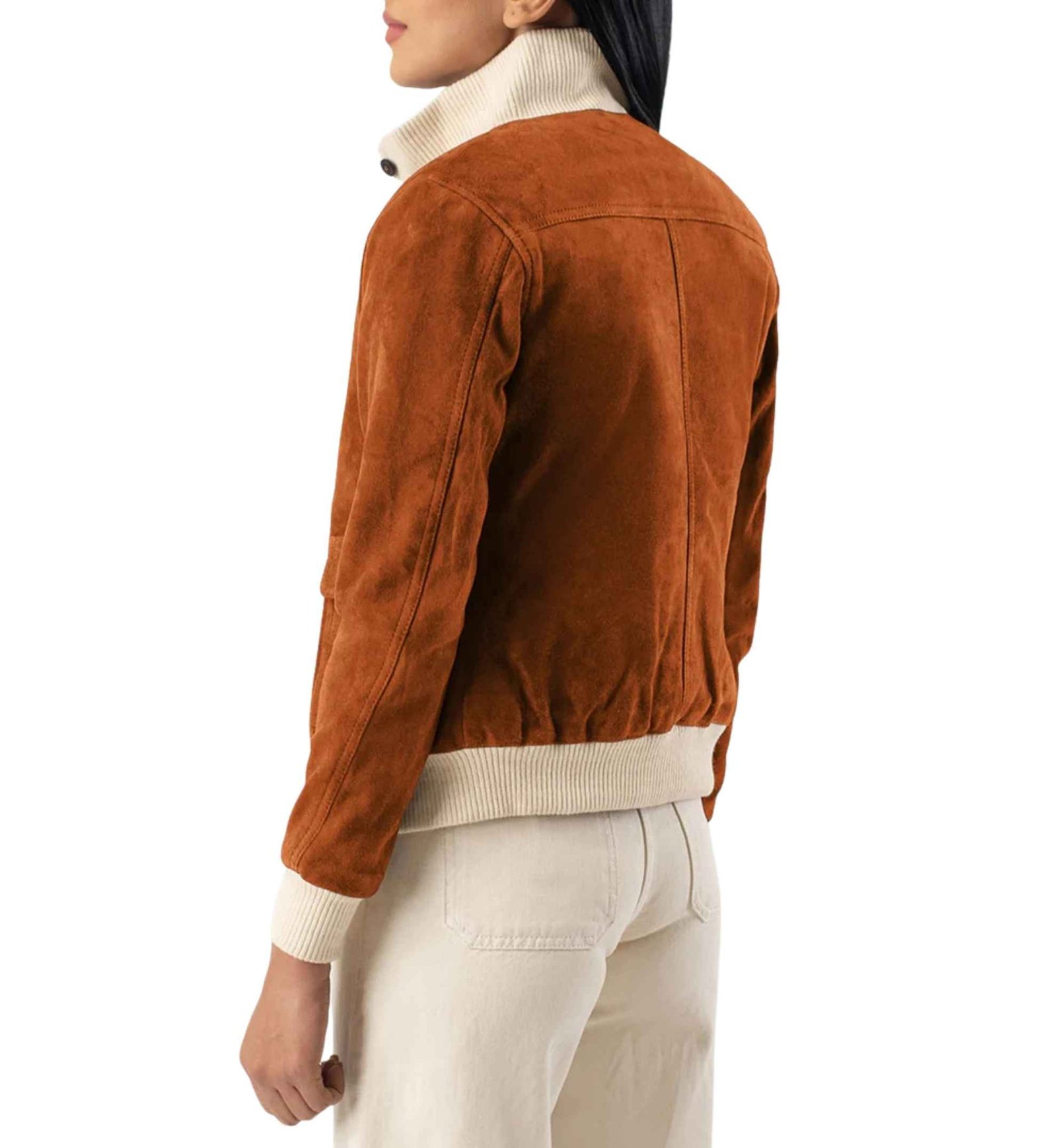 Sienna Suede Button Bomber - Image 4