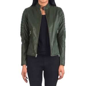 Adalyn Quilted Green Moto