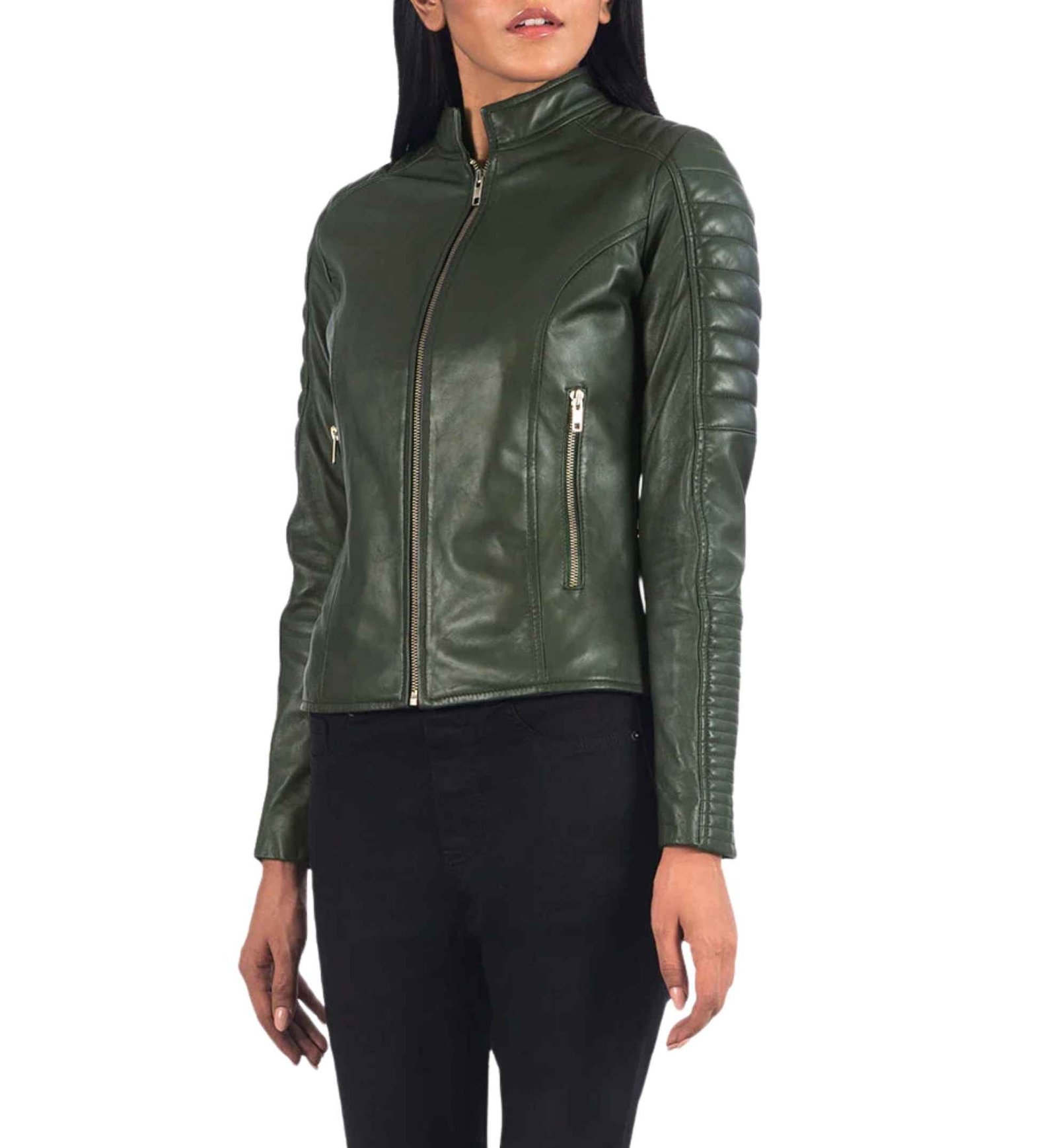 Adalyn Quilted Green Moto - Image 5