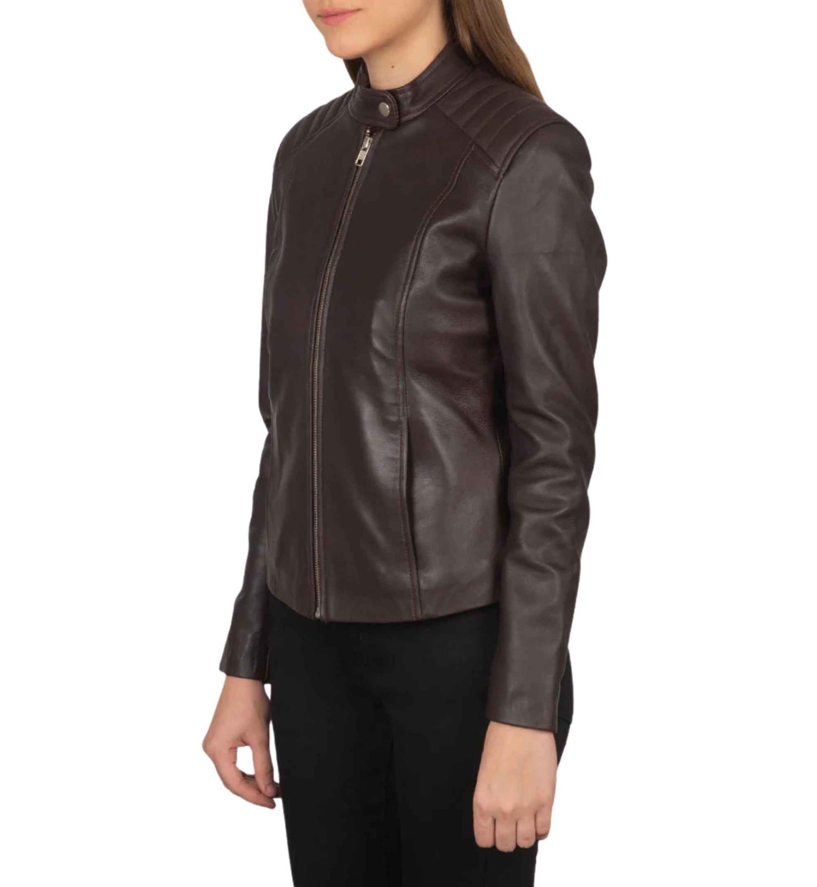Nova Maroon Quilted Moto - Image 2
