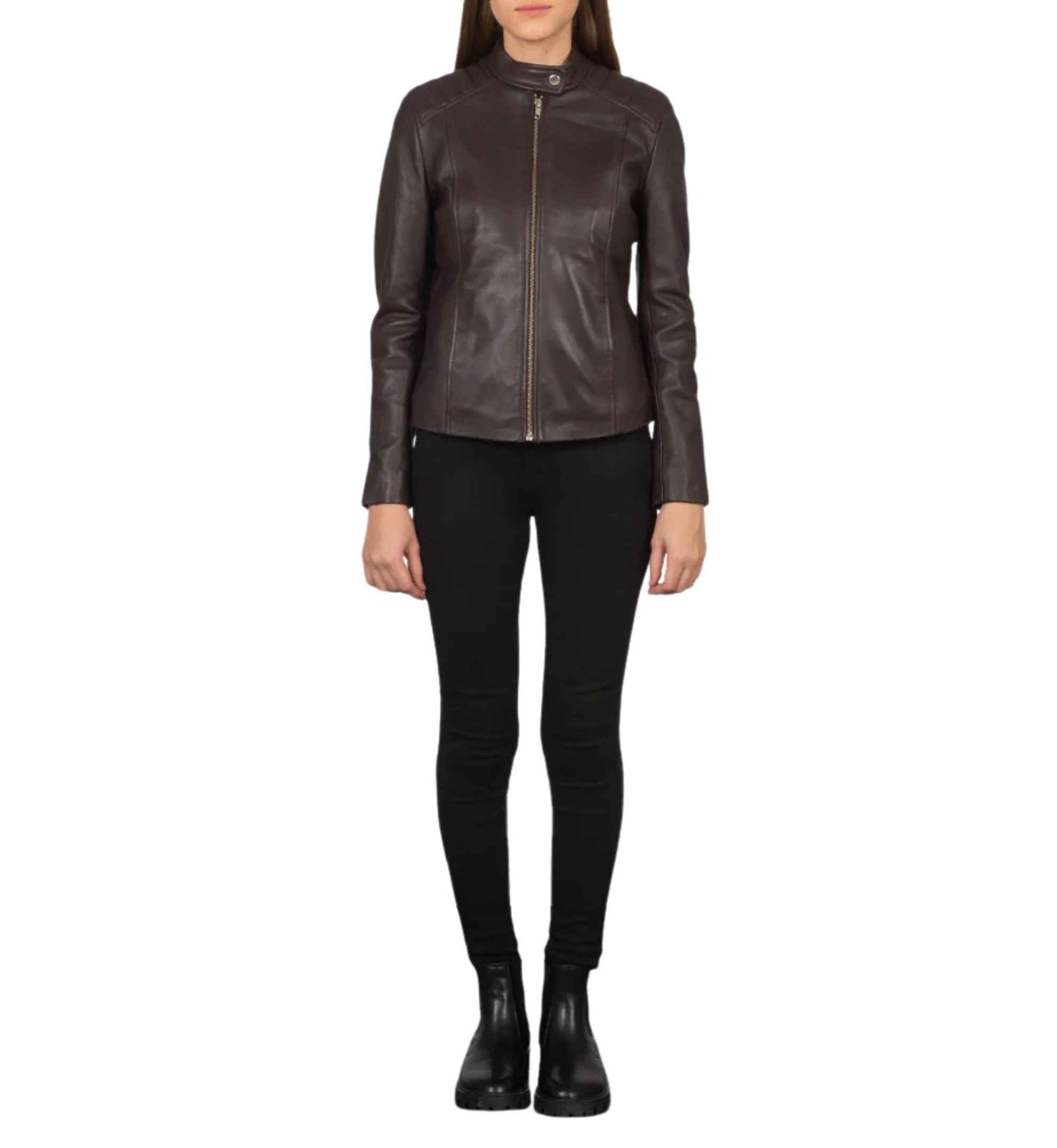 Nova Maroon Quilted Moto - Image 6