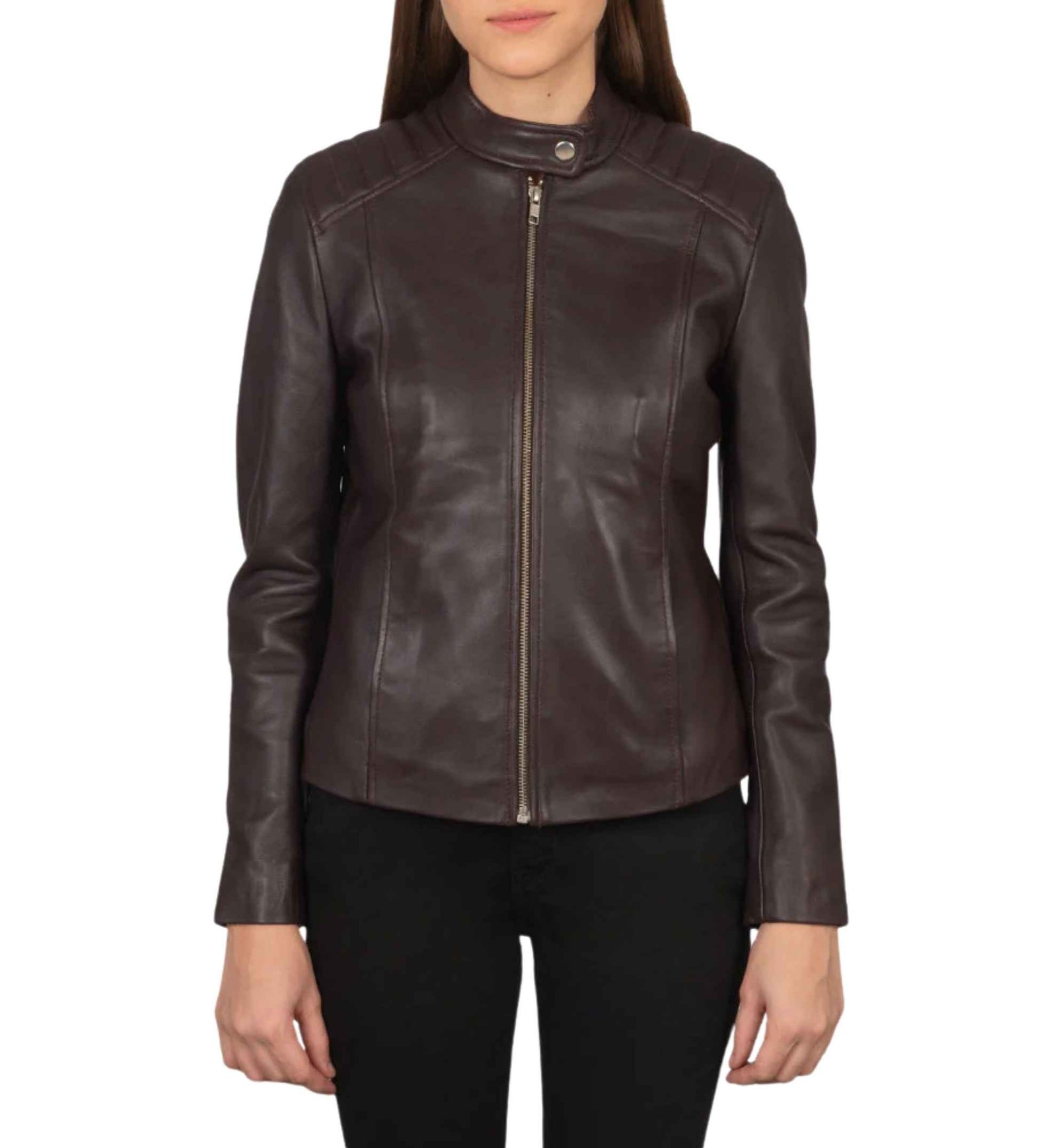 Nova Maroon Quilted Moto - Image 5