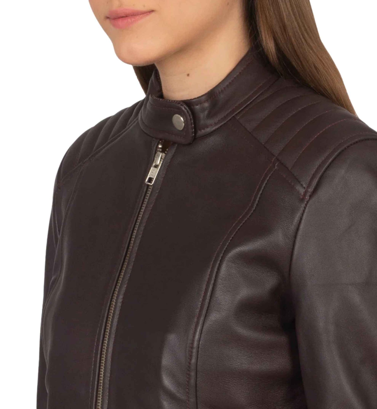 Nova Maroon Quilted Moto - Image 3