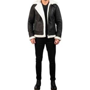 Polar B-3 Distressed Black Bomber
